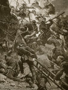 The Russians went up boldly, illustration from 